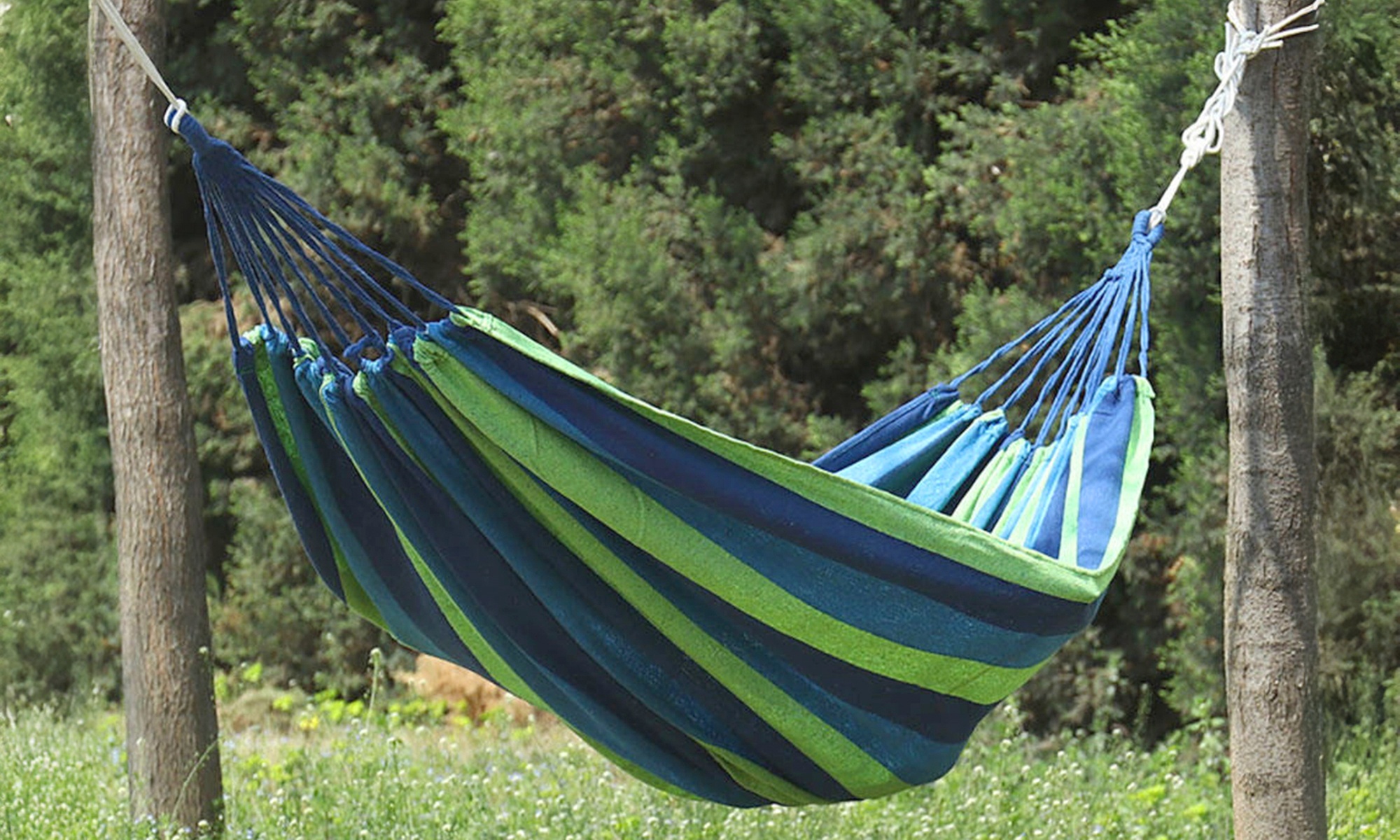 Hamac de jardin en toile de coton robuste