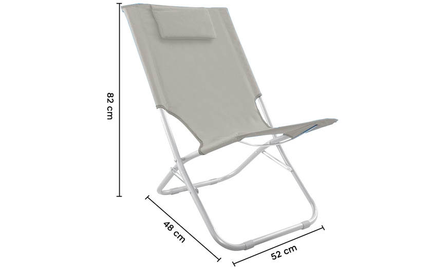 Image 7: Zilveren 'Giga'-opvouwbare strandstoel