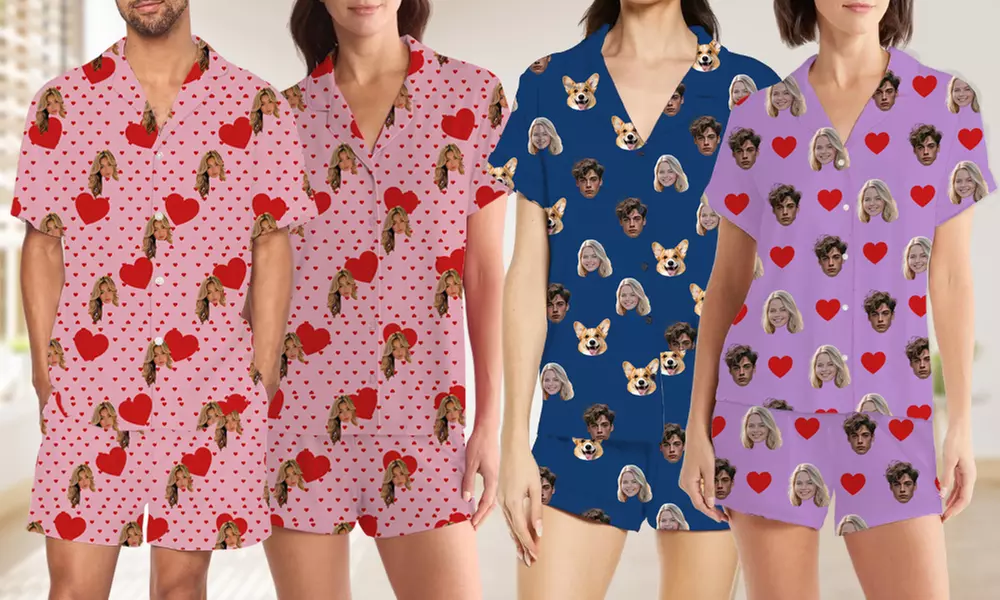Custom Photo Pajama Set from Justyling — Full or Half Set