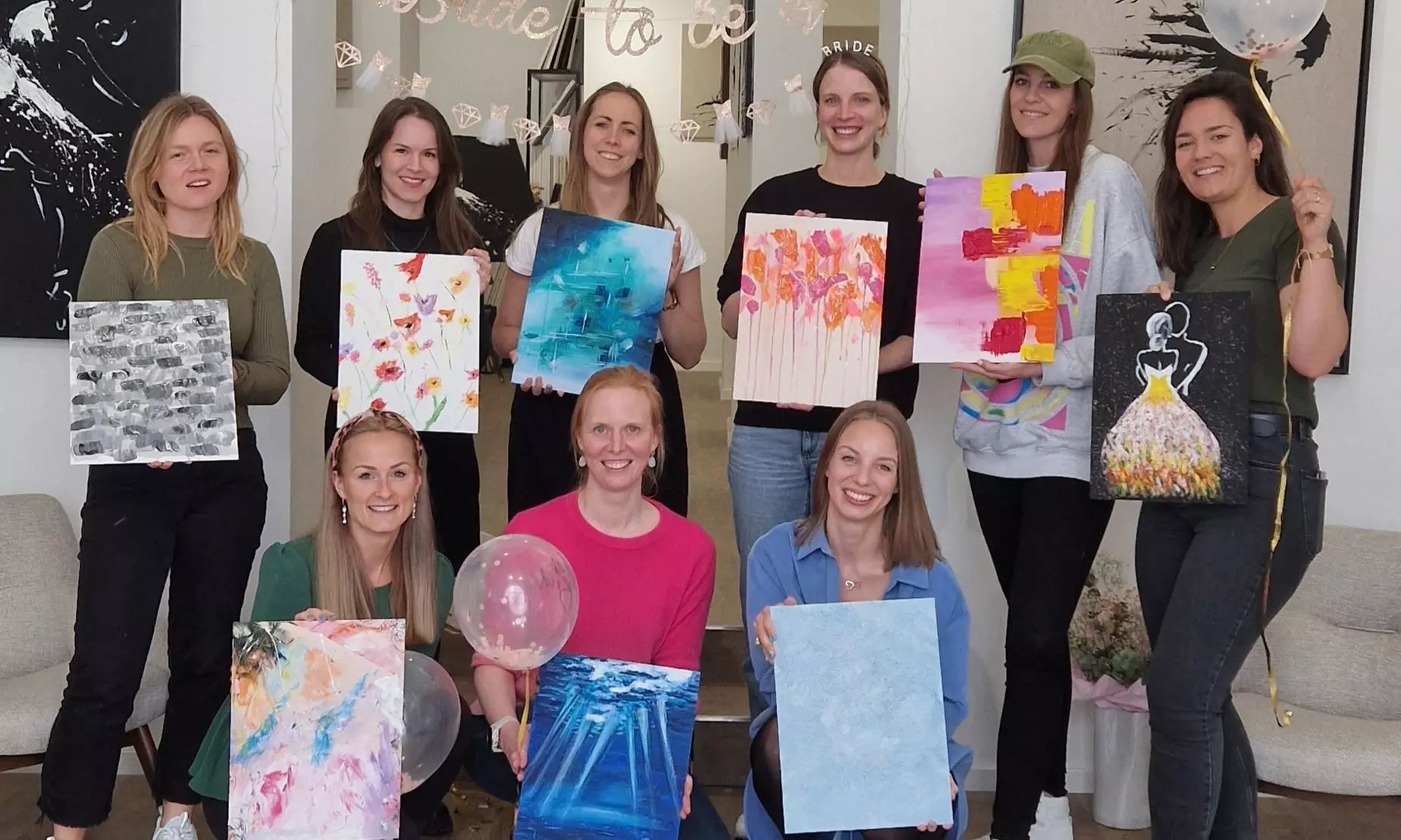 Malparty – kreatives Sip-&-Paint-Erlebnis für 2 oder 3 Personen