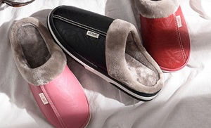 Women's Winter PU Vamp Slippers