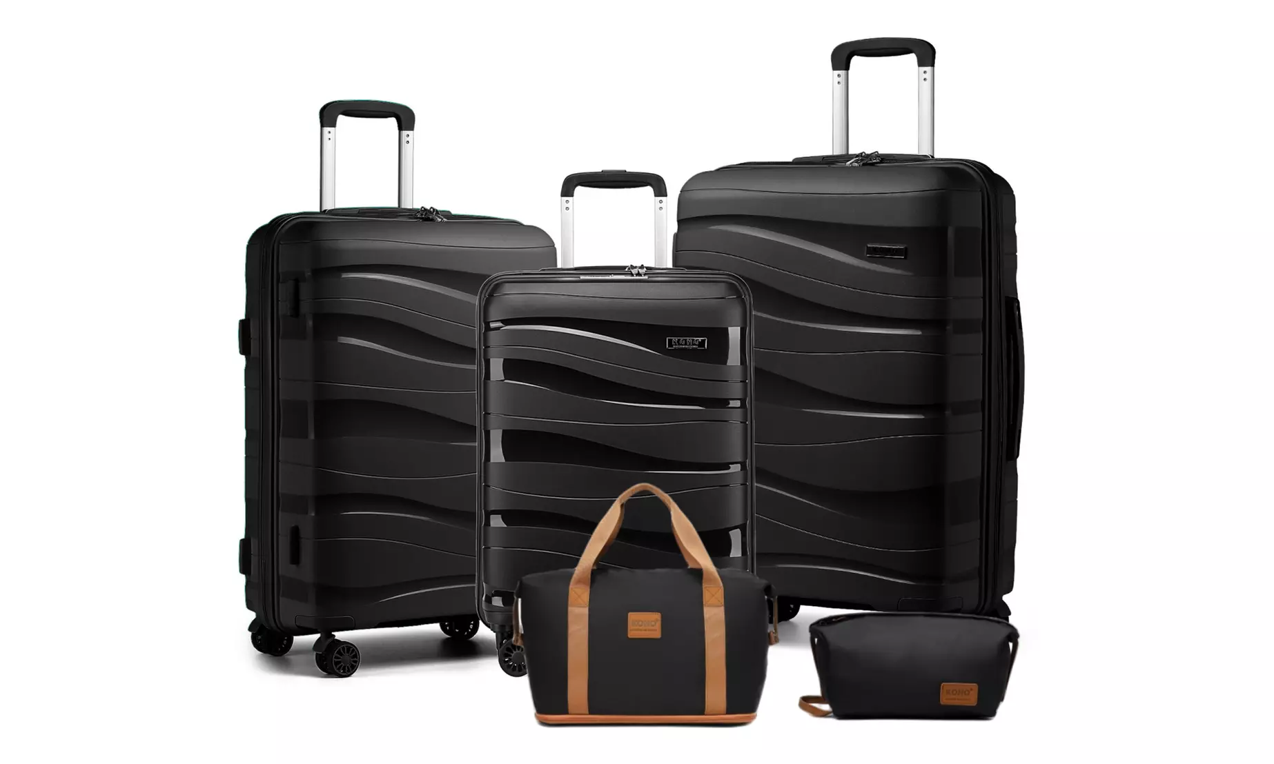 Set de tres maletas con bolso y neceser incluido para viajar de forma cómoda y ligera - Second Medium