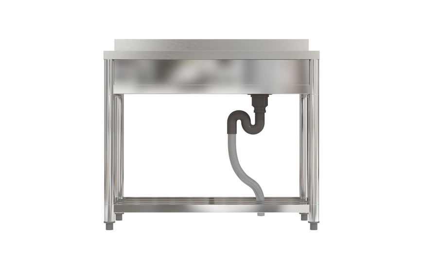 Image 3: Stainless Steel Commercial Sink with a Side Drainboard