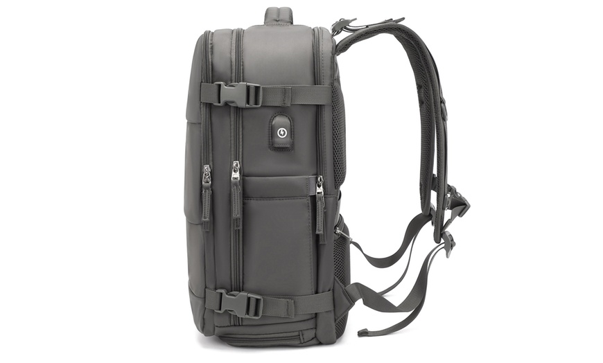 Image 32: 25L Multi-Functional Laptop Bag with USB Port and Shoe Compartment