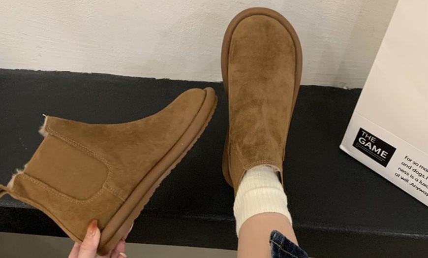 Image 9: Lined Warm Ankle Boots