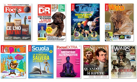 Abbonamenti Focus Mondadori fino a 24 mesi (sconto fino a 49%)