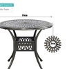 Image 30: Garden Outdoor Cast Aluminum Vintage Bistro Table 