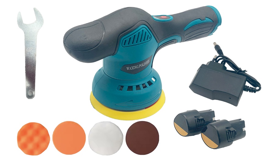 Image 2: Pulidora eléctrica con doble batería de 12 V