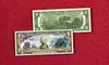 Iwo Jima Raising the Flag "Then & Now" WWII Official Legal Tender 2 Dollar Bill