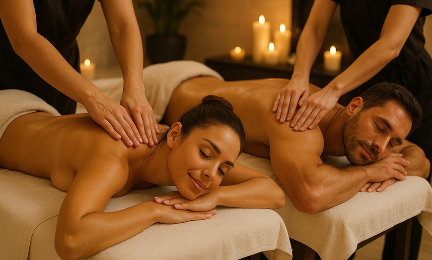 Image 1: 50-Min Body Massage with Hot Stone or 60-Min Custom Combo Massage