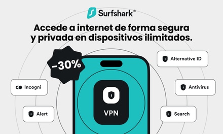 Suscripción a Surfshark Starter durante 2 años - Surfshark