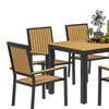 Image 2: Outsunny Six-Seater Garden Dining Set with Stackable Chairs