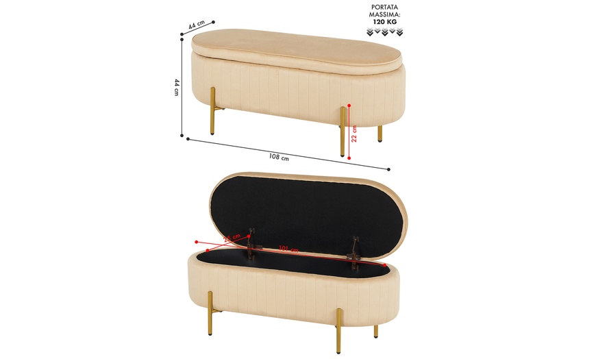 Image 23: Pouf contenitore a divanetto