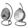 Image 1: Alivio Rattan Effect Hanging Basket Egg Chair