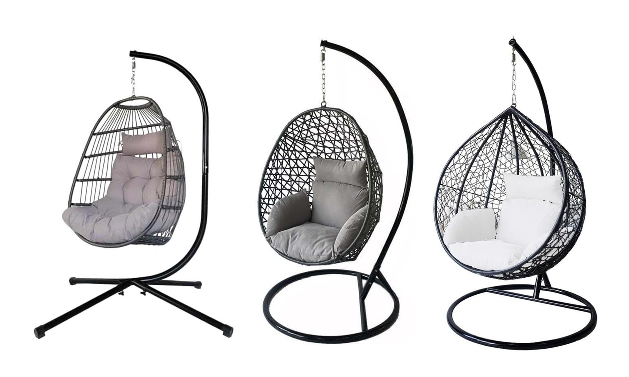 Alivio Rattan Effect Hanging Basket Egg Chair