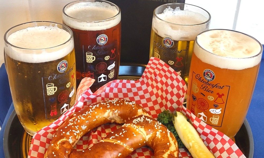 Beer Sampler with Pretzels for One, Two or Four People