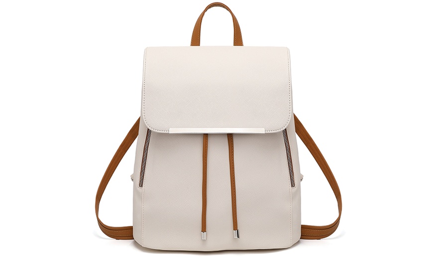 Image 21: MISS LULU Women's Fashion Lightweight Elegant Daily Backpack