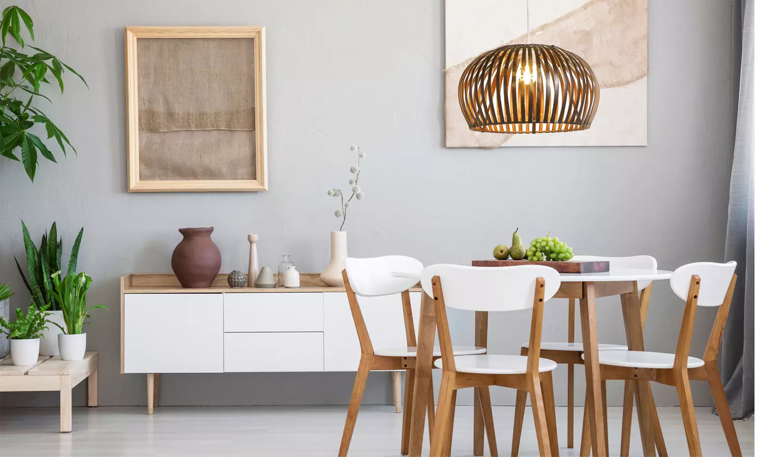 Suspension en bambou de couleur Wenge faite main - Primary Image