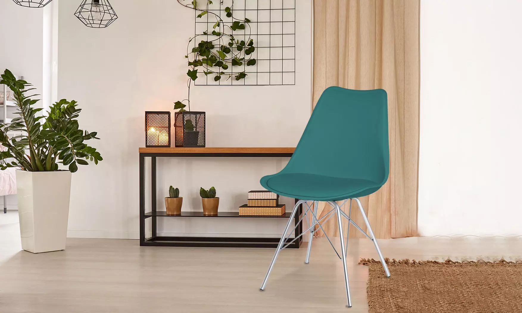 1, 2 ou 4 chaises Epura de style industriel avec assise ronde par Sampur, coloris au choix et  livraison offerte - Primary Image