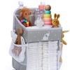 Image 1: Cradle Star Hanging Nursery Organizer - Multi-Compartment Baby Changing Table Storage Caddy with Door Hook