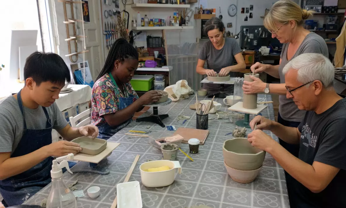 ¡Taller de pintura en cerámica con bebidas para 1 o 2 personas!