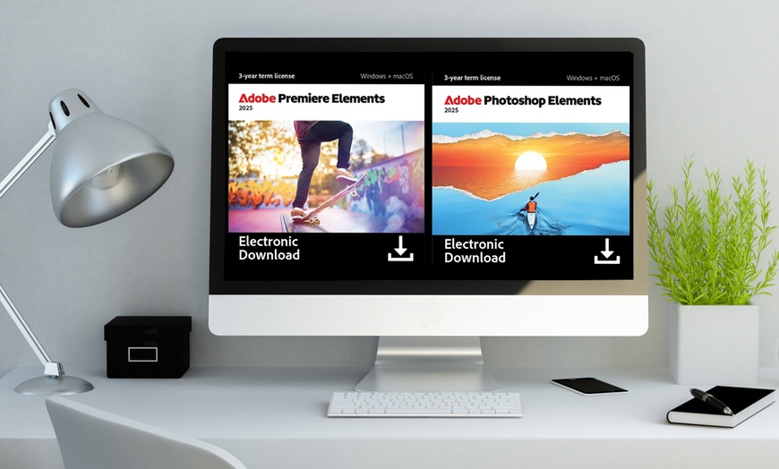 Image 1: Adobe Photoshop ou Premiere Elements 2025 - licence de 3 ans