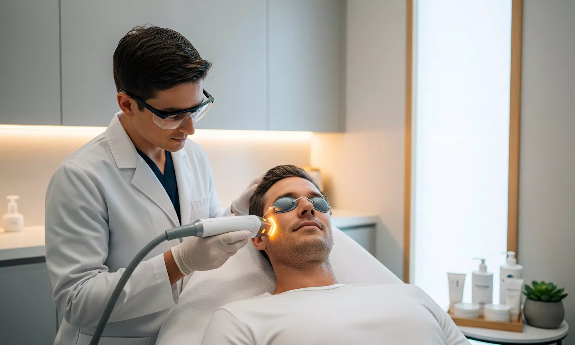 Revitalize Skin with 1 or 3 IPL Photo Facial for Face or Hands for Men
