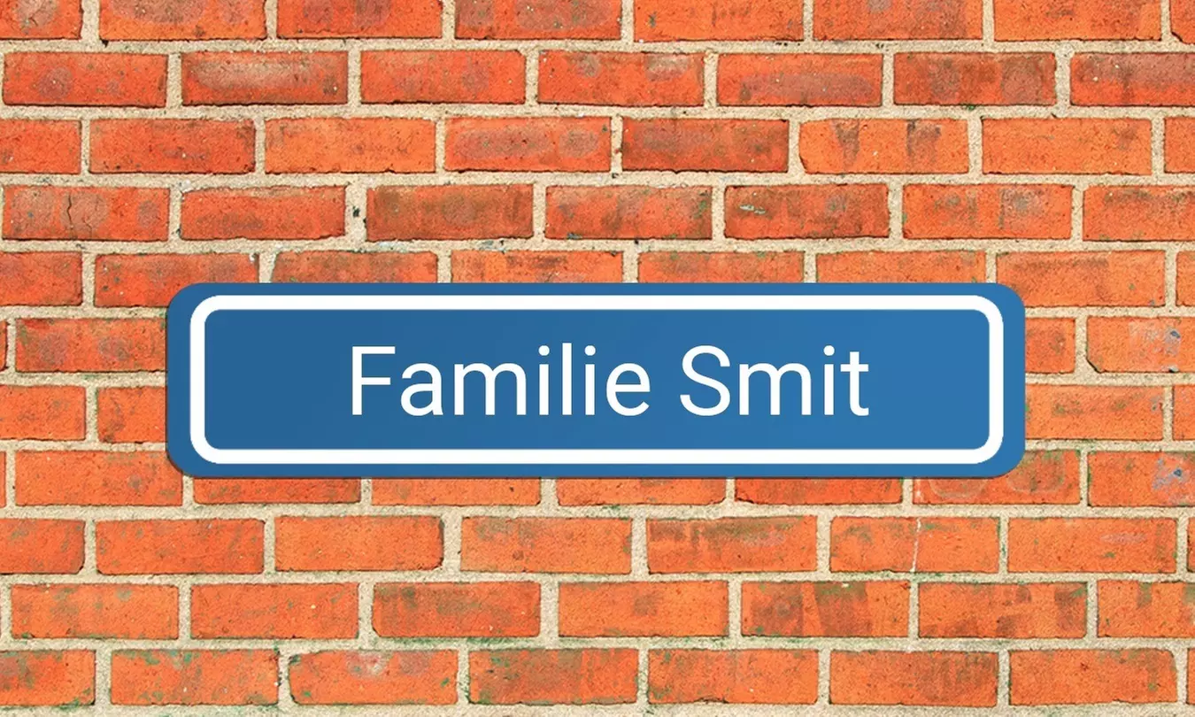 Straatnaambord met eigen tekst