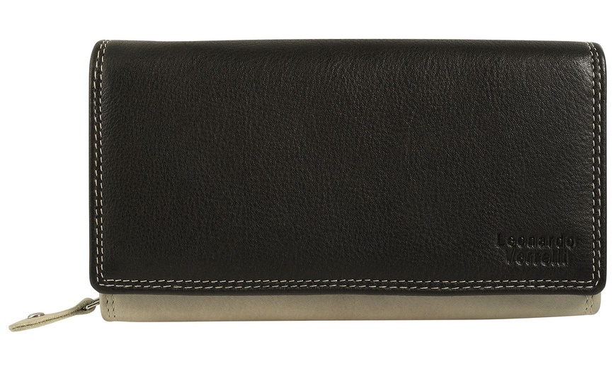 Image 54: Portefeuille en cuir véritable Leonardo Verrelli avec protection RFID