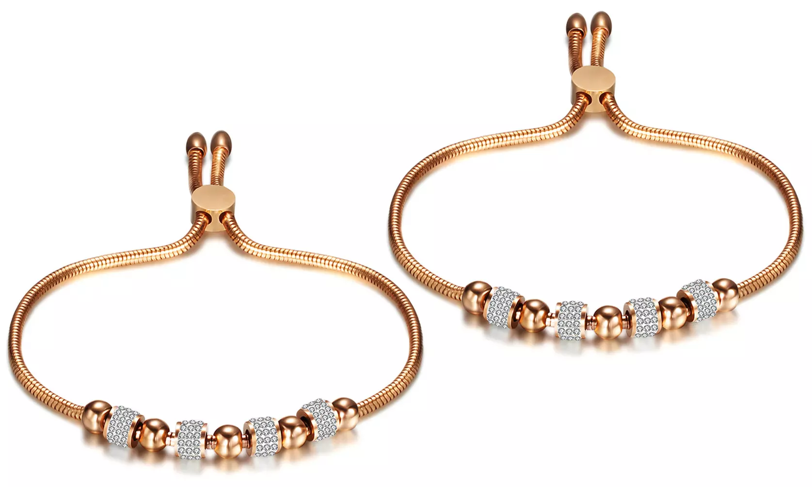 1 ou 2 bracelets en acier inoxydable ornés de cristaux Swarovski®, livraison offerte - Image 5