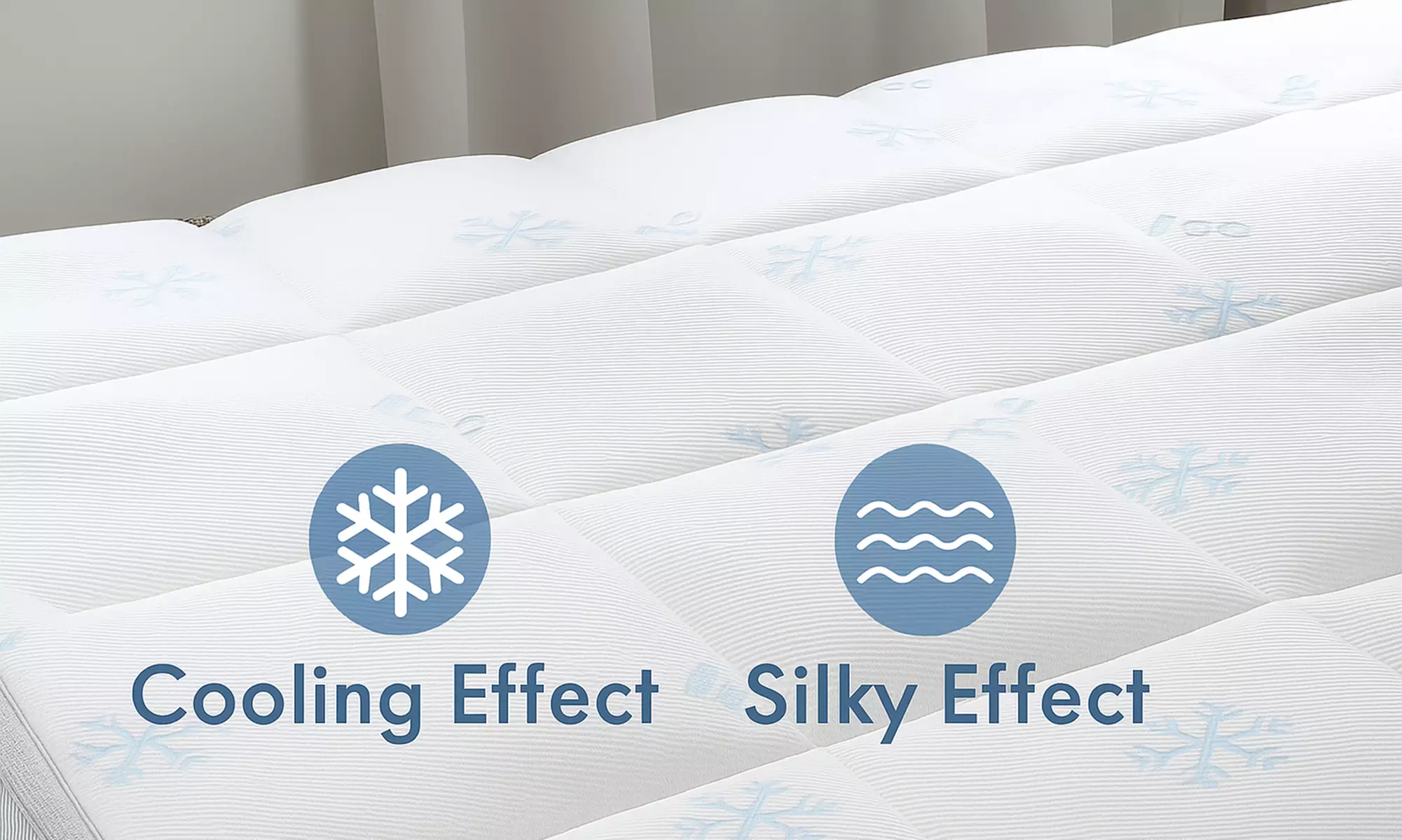 Topper estivo 100% microfibra con tessuto rinfrescante Ice Cool