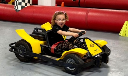 For One - 90-minute Open Pass to Indoor Go-Karting & Gaming with a Drink - Kids Grand Prix