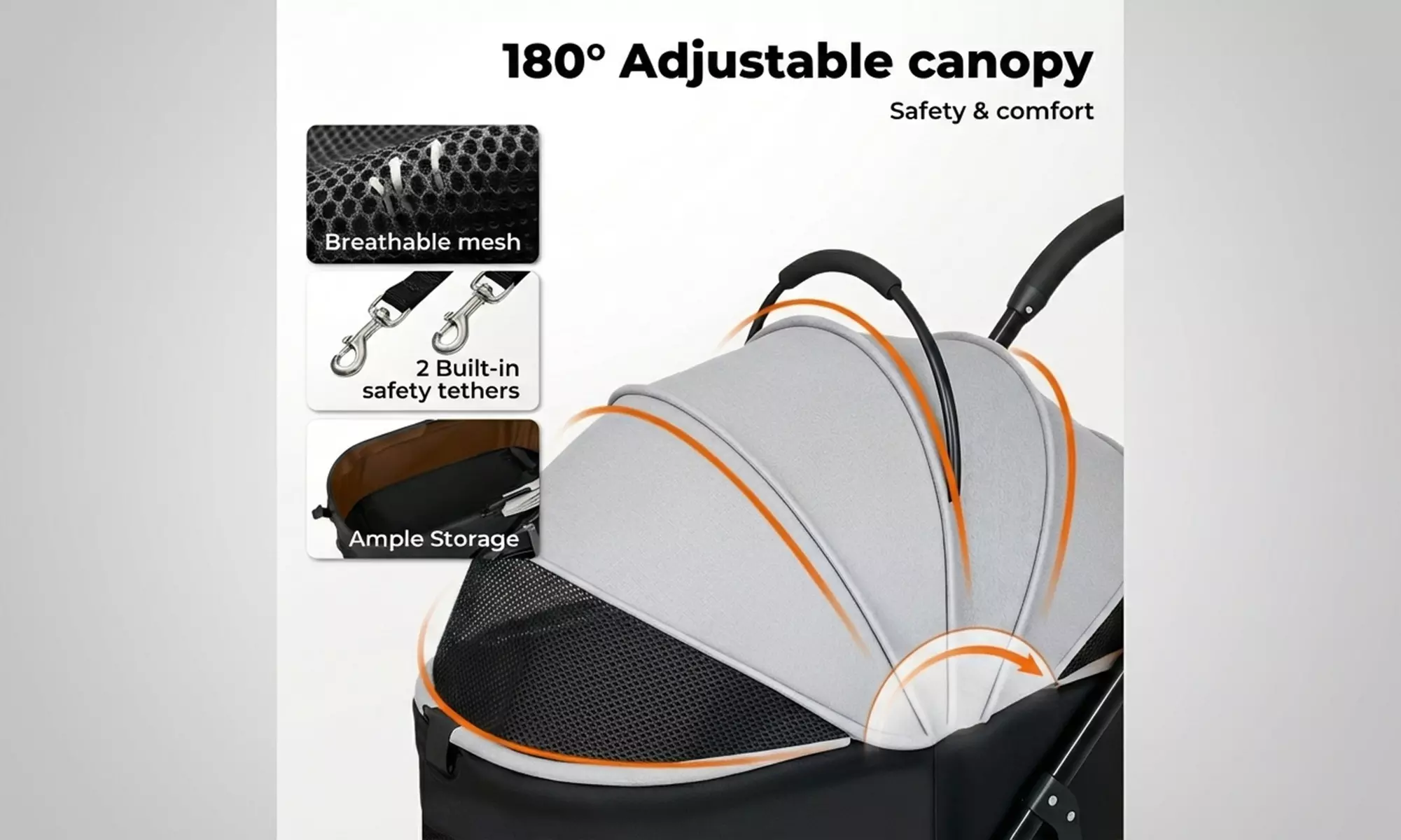 Skylos 3-In-1 Foldable Pet Stroller
