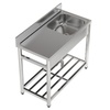 Image 4: Stainless Steel Commercial Sink with a Side Drainboard