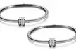 1 ou 2 bracelets joncs "Onyx" ornés de cristaux Swarovski®, pour femme - Second Medium