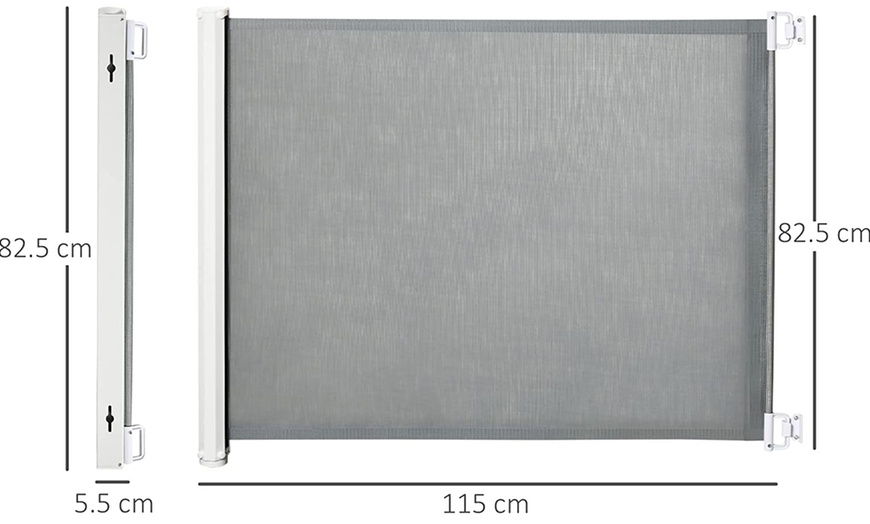 Image 16: PawHut Adjustable Pet Safety Gates for Secure Doorway & Stair Barriers