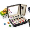 Image 1: 6/10/12/20/24 Slots Watch Box Display Case Organizer Jewelry Storage & Lockable