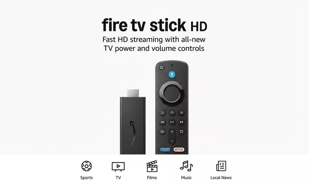 New Amazon Fire TV Stick HD (2024) - Full HD 1080p Streaming, Alexa Voice Remote