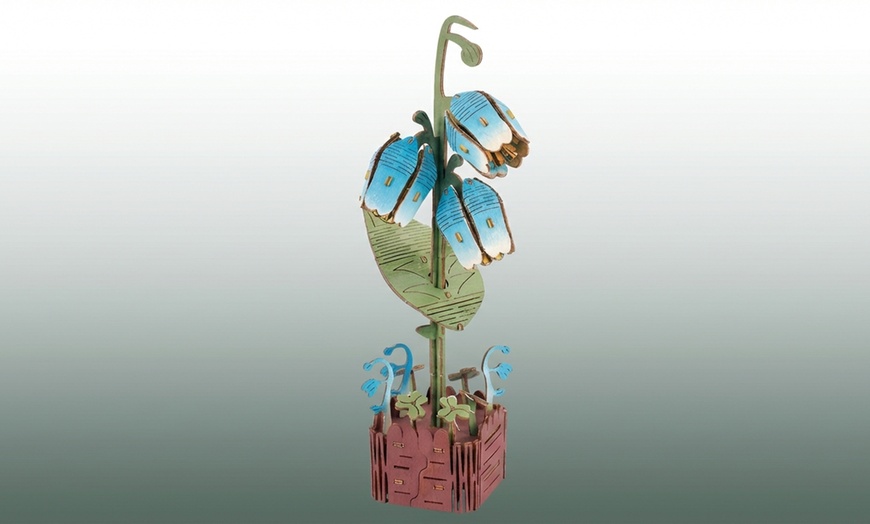 Image 11: DIY Wooden Flower Bouquet 3D Puzzle Craft Kit