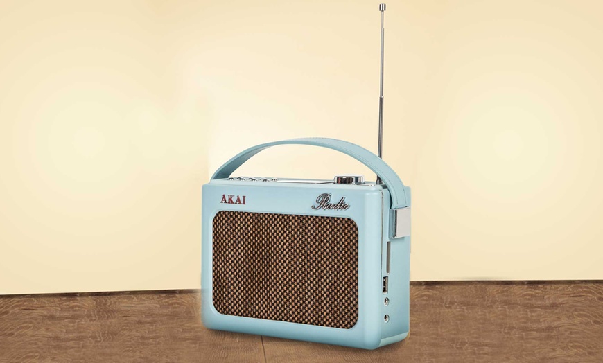 Image 2: Akai Retro-Style DAB Radio