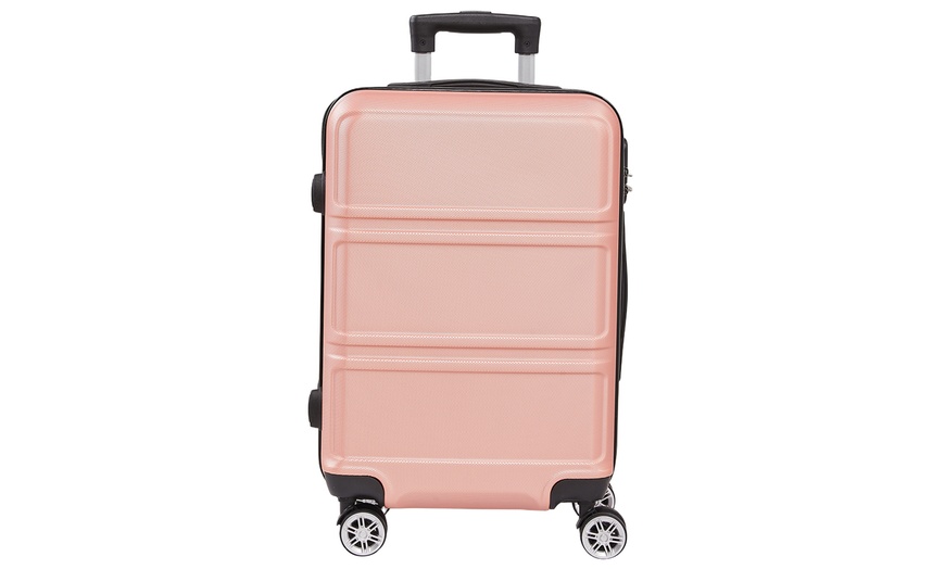 Image 10: 3 Piece ABS Suitcase Set with Combination Lock