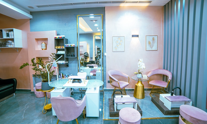Image 2: Classic/Gelish Mani & Classic/Gelish Pedi Or Foot Spa w/ Mani & Pedi