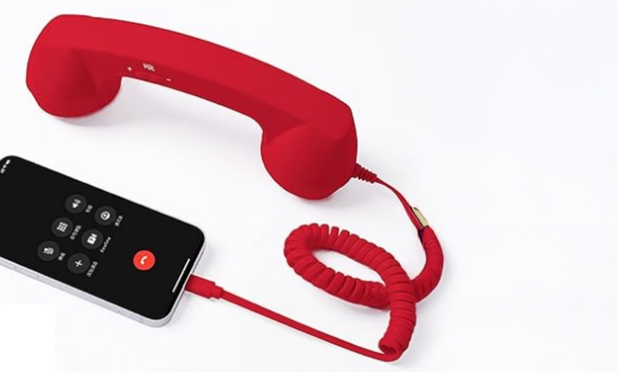 Image 3: Retro Style Phone Handset with Stylish Design and Clear Audio