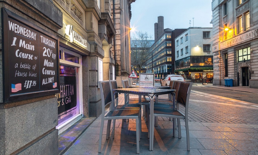 Image 3: 2 Course Meal with Drinks for 2-4 at Manhattan Bar & Grill