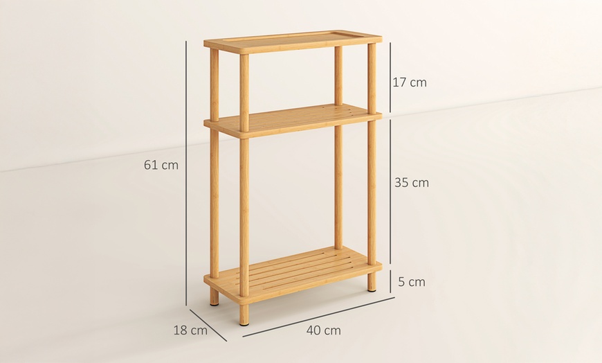 Image 6: HOMCOM 3-Tier Slim End Table
