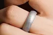 7 Pack Women's Silicone Wedding Bands Set Colorful Rubber Rings - Second Medium