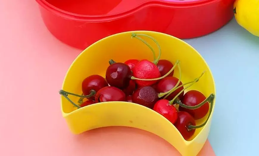 Image 4: Set apéritifs en fleur avec couvercle et compartiments amovibles