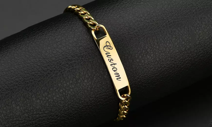 Image 3: Personalised Name Chain Bracelet