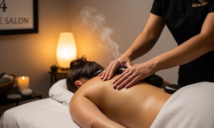 45 Mins Swedish or Deep Tissue Massage  With Hot Stones - 74 Mane Salon