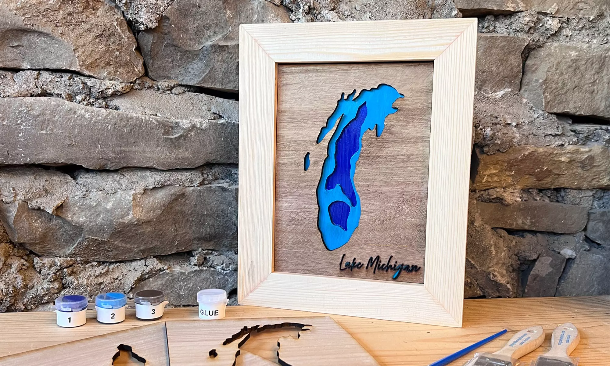 Lake Michigan Depth Chart or Wood Poppy Art Workshop for 1–4 People
